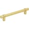 Jeffrey Alexander 128 mm Center-to-Center Brushed Gold Key Grande Cabinet Bar Pull 5128BG - alternate 1